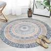 Carpets Nordic Round Carpets Style Bedroom Carpet Retro Living Room Rugs Large Area Cloakroom Rug Washable Non-slip Floor Mats R230725