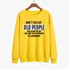 Women's top bottom don't piss off old people plush sweater for women