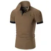 Herrpolos broderi 35% Pure Cotton Men's Polo Shirt Casual Solid Color Slim Fit Men's Polo Summer Fashion Märke Herrkläder 230724