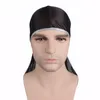 Beanies 1PC Cap Durag For Men Pirate Hat Long Tail Hip Hop Headwraps Women Breathable Silky Bandanas Unisex Satin Headwear