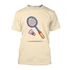 T-shirts pour hommes Badminton Graphic Funny Men T-shirts Casual Impression 3D Hip Hop Harajuku Personnalité Col rond Chemise à manches courtes Tops oversize