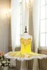 Stage Wear Taille personnalisée Couleur Performance Dance Girls 7 couches Tutu de ballet jaune vif pré-professionnel