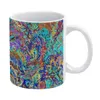 Tasses Tasse Florale Vintage Impression Colorée Mignonne Poterie Tasses Kawaii