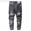 Mäns jeans män jeans märke mager svarta män smala fit denim joggers sträcka manliga jean blyerts byxor mode casual sportkläder l230725