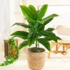 Flores decorativas 85 cm 30 folhas tropical artifici planta grande palmeira falsa plantas artificiais folhagem de plástico para decoração de jardim em casa