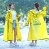 Raincoats New Hot Sale Eva Raincoat Women/Men Zipper Hooded Poncho Motorcykel Regnkläder Långt stil Vandring Poncho Miljö Rain ET X0724