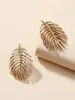 Stud Earrings Boho Summer Big Statement Palm Leaf Holiday Hawaii Style Punk Gold Color Plant Ear Jewelry For Women Aretes