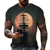 Magliette da uomo Magliette da uomo estive Magliette da nave Maglietta a maniche corte con girocollo stampato 3D per magliette oversize Cool Tee Homme