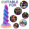 Brinquedos Anais Thread Monster Dildo Anal Bumbum Bumbum Masturador Dilatadores Chupando Brinquedos Sexuais Feminino Silicone Glow Soft 230724