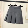 Skirts Skirts Women's Solid Color Pleated Student Daily Full Match Retro Sun Skirt Girl Simple Patch Work Casual Summer Empire Fashion 230720