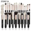 Makeup Tools Zoreya Black Makeup Borstes Set Natural Hair Borst Foundation Powder Eyebrow Contour Eyeshadow Make Up Borstes Maquiage 230724