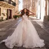 Dubaï robes de mariée sirène de luxe avec jupe amovible 2020 appliques tulle robe de mariée bouton dos robe de mariée mariage Maria240n