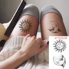 Waterdichte Tijdelijke Tattoo Sticker ins Zon maan schattige Body Art flash tatoo nep tatto voor Vrouwen Mannen