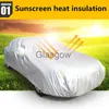 Słońce samochodowe Jiuwan Universal SUV Covers Covers Dust UV Ochrona Outdoor Auto Auto Full Covers Parasol Srebrny pasek odblaskowy dla SUV Sedan x0725