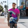 Heren T-shirts Zomer-shirt Zee Zonsondergang 3D Gedrukt Vrije tijd Vakantie Modetrend