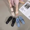 Slippers Summer Woman Sandals Leather Comfortable Beach Slippers Lightweight Fashion Air Cushion Women's Mid-heels Flip flops L230725