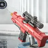 Gun Toys Pistola ad acqua elettrica completamente automatica Pistole a immersione ad acqua ad alta tecnologia Grande capacità Summer Pool Party Beach Outdoor Toy per Kid Adult 230724