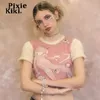 Camiseta feminina PixieKiki Graphic T-shirt Kawaii Girls Crop Top Baby T-shirt Y2k 2000 Fashion Clothing Summer T-shirt Feminino Cute P85-BZ12 230720