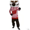 bucky point1 Badger Costume della mascotte Simulazione delle prestazioni Personaggio dei cartoni animati Anime Tema Adulti Taglia Natale Vestito da pubblicità esterna