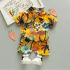 Completi di abbigliamento 0 5Y Bambini Neonati Vestiti Boho Stampa floreale estiva 2 pezzi Camicia a maniche corte Pantaloncini Abbigliamento da spiaggia per bambini Abiti casual 230724