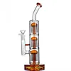 big hookahs bongs three layer arm trees double perc glass tube pipe stunning heavy water bong pipes oil dab rigs
