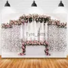 Bakgrundsmaterial Vackert Valentine's Day Flower Wall Bakgrund Par Bröllop Party Decoration Photography Studio Photos Children's Vinyl Bakgrund X0724