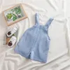 Rompers Ienens Summer Kids Baby Boys Jumper Pants Denim Klädhorts Jeans Overaller Toddler Infant Girl PlaySuit Clothes Trousers 230724