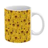 Kubki Bumble Bees Mub Cute Honeycomb Print Hurtowe zabawne ceramiczne kubki cappuccino