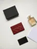 Designer Purses Luxury C mode femme porte-cartes modèle classique caviar matelassé or matériel petit mini noir petit matériel portefeuille Pebble cuir avec boîte