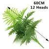 Decorative Flowers Tropical Artificial Plants Scattered Tail Potted Fake Plant Palm Leaf For Home Garden Yard Office Room Decoration Outdoor