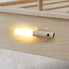 Nachtverlichting LED Hout Draadloos USB-licht Magnetische wandlampen Keukenkast Kast Slaapkamer Desktop Verplaatsingslamp Nachtkastje Verlichting