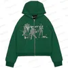 Moletons masculinos com capuz Harajuku y2k hiphop com capuz masculino oversize moletom feminino impresso em anime streetwear manga longa solto verde com zíper 230725