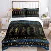 Oude Egypte Egyptische God Egyptische Kat Dekbedovertrek Case Beddengoed Driedelige Set Multi Size Quilt Bed Trooster Set L230704