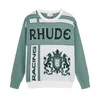 Sweats à capuche pour hommes Sweatshirts Rhude Pulls à capuche pour hommes Sweatshirts à manches longues Pull Knittes Hip Hop Loose Man 9EVX