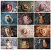 Material de fundo Foto fundo pintura a óleo textura abstrata flor recém-nascido crianças retrato estúdio foto fundo aniversário chá de bebê x0724