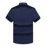 Men's Dress Shirts men 8XL 9XL shirts 10XL 7XL plus size big larger 5XL 6XL short sleeve summer dress plaid shirts casual navy blue 230724