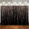 Background Material Sparkling Black Pink Rose Gold Dropping Curtain Background Birthday Party Decoration Female Bride Wedding Photography Background x0724