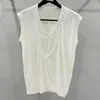 Men's T Shirts Original Sexy Double Layer V-neck Design Sleeveless T-shirt Fashion High Quality Vest Luxury Knitted Tees