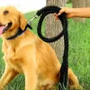 130 cm L/XL Superstarke, grobe Nylon-Hundeleine, armeegrünes Segeltuch, zweireihig, verstellbares Hundehalsband für mittelgroße und große Hunde L230620