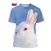 T-shirts pour hommes T-Shirt Cool Pâques 3d imprimé hommes femmes col rond à manches courtes vêtements pour hommes surdimensionné Harajuku hauts à col rond