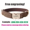 Personalized Dog Collar Customized Pet Collars Free Engraving ID Name Tag Pet Accessory Thick Suit Fiber Puppy Collar Leash L230620