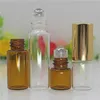 Perfume Bottle 50 amber glass roll bottle sample test essential oil perfume bottles with roller metal ball refillable bottle container 230724