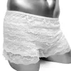 Slip à volants en dentelle Sissy sous-vêtements boxeurs culottes Lingerie Sexy culotte à froufrous jupons couches hommes gais