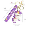 Keychains Lanyards Personality Cute Keychain Charm Unicorn Pendant For Women Bag Car Key Chain Mobile Phone Fine Jewelry Keyring Kid Dhtez