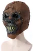 Máscara Terror Zumbi Latex Suave Festa de Halloween Dia Fantasma Rosto Artificial Cobertura Decoração