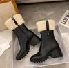 Boots Women Betty PVC Boots Beeled Fur High heels Knee-high tall Rain Boot Waterproof Welly Rubber Soles Platform Shoes Outdoor factory Z230726