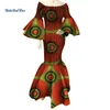 Nouvelles robes africaines pour femmes imprimer volants manches longues robes Vestidos Bazin Riche robes africaines Ankara vêtements WY4303