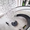 Avizeler kristal taş tavan avize aydınlatma modern merdiven uzun led kolye lamba ev dekoru süspansiyon armatür