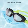 Professionelle Schwimmbrille für Erwachsene und Kinder, Sport-Schwimmbrille, optische Linse, HD, wasserdicht, Antibeschlag, großer Rahmen, Poolbrille, HKD230725