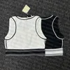 Vrouwen Knits Top Designer Sport Crop Tops Gebreide Tank Tops Mouwloos Ademend Cropped T-shirt Yoga T-shirt204A